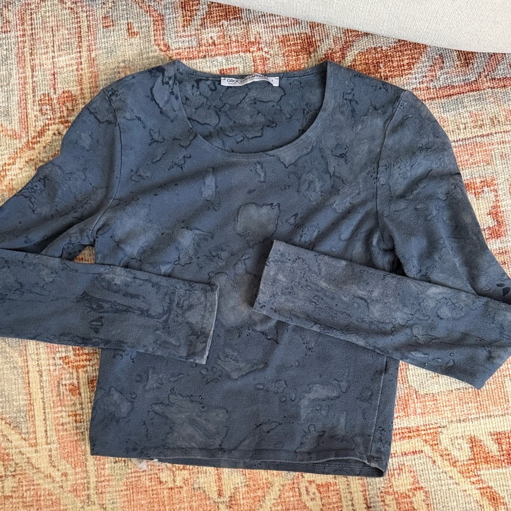 Women's Long Sleeve Tee - Slate Blue -